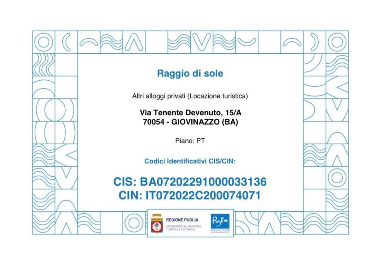 Casa Vacanza Raggio Di Sole Giovinazzo Zewnętrze zdjęcie